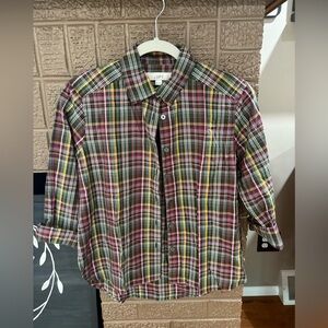LOFT Women’s Multicolor Plaid Shirt—size XSP